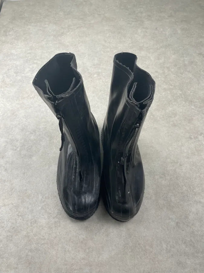 Vintage Army Front Zipper Waterproof Black Boots  cydokdh 2