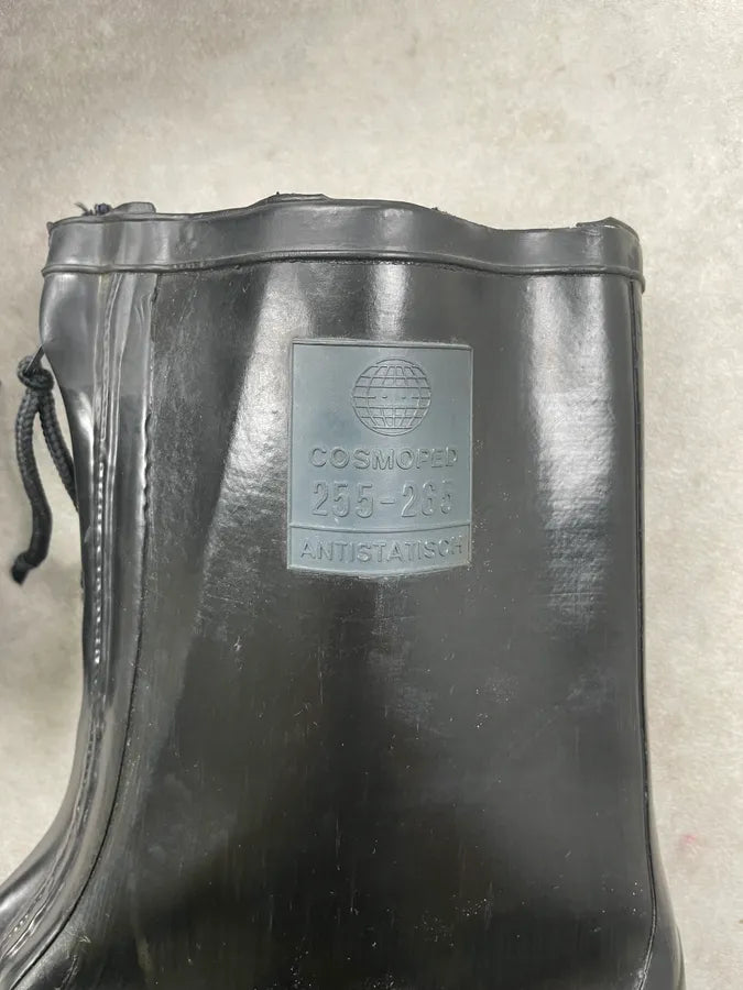 Vintage Army Front Zipper Waterproof Black Boots  cydokdh 4