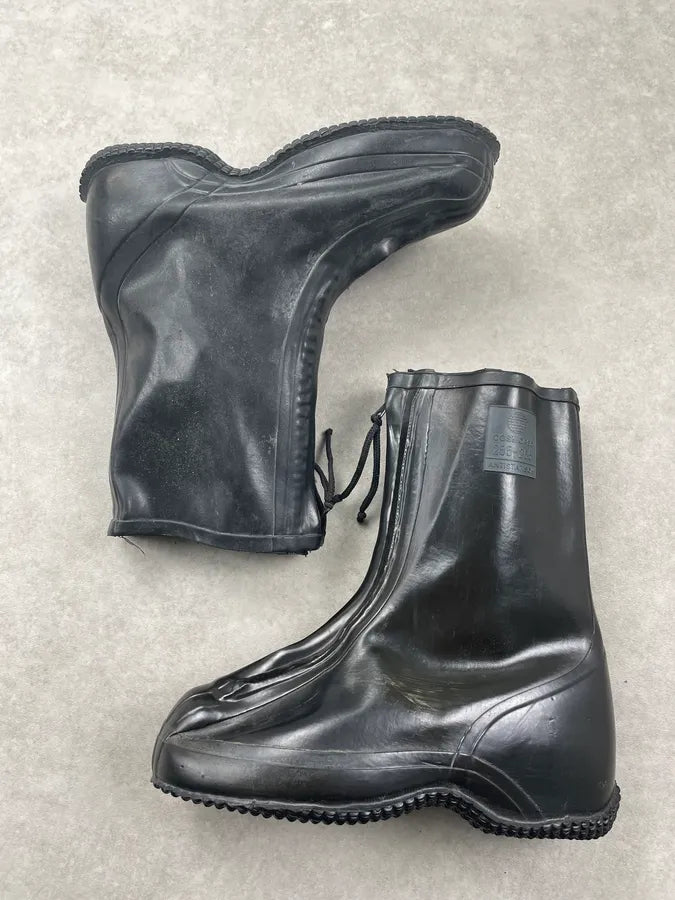 Vintage Army Front Zipper Waterproof Black Boots  cydokdh 1