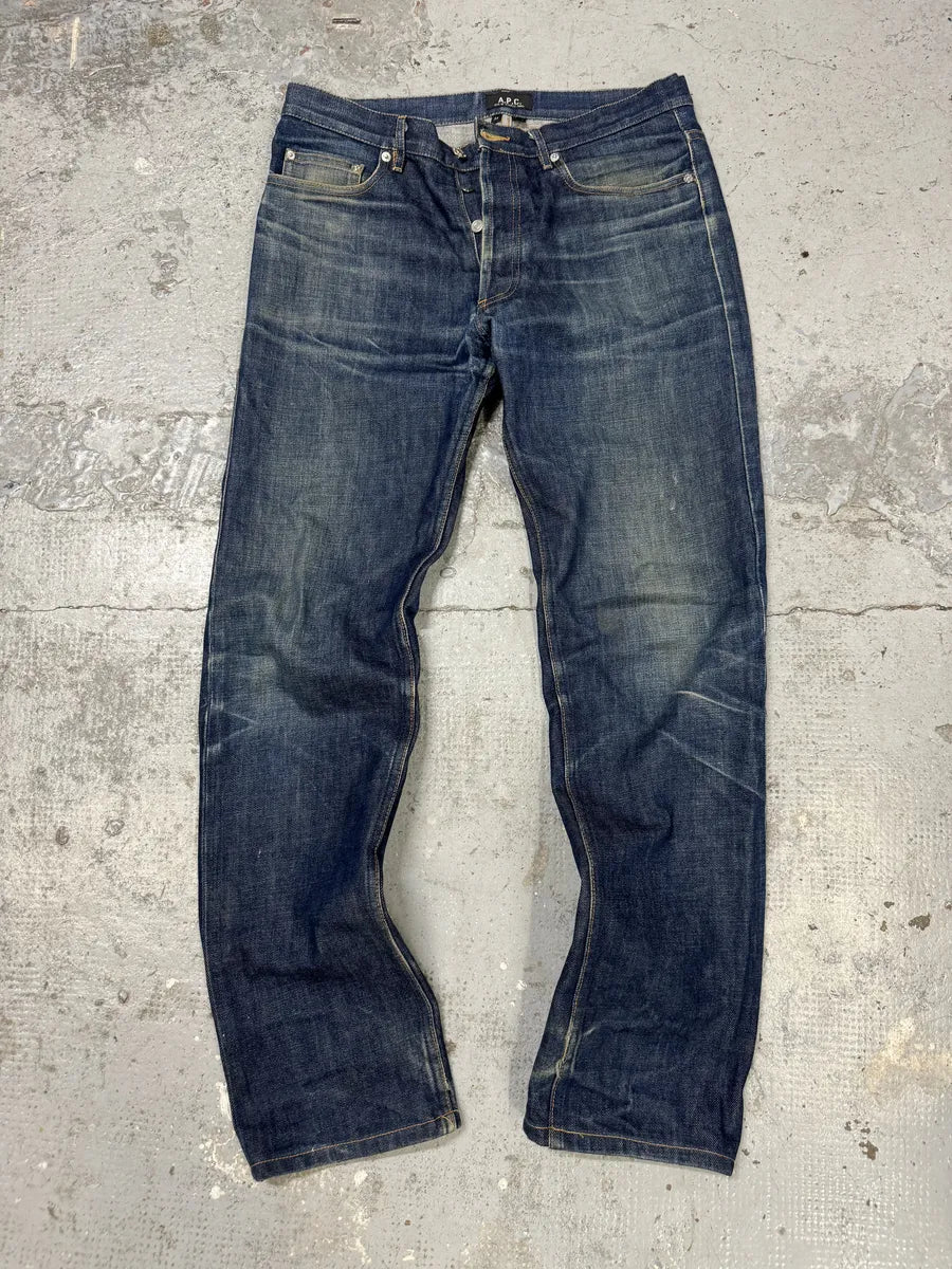APC Blue Faded Brut Denim Jeans GnxaMSR 1