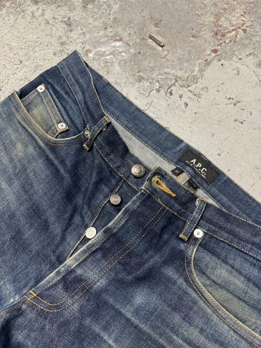 APC Blue Faded Brut Denim Jeans GnxaMSR 11