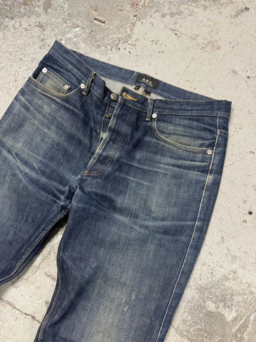APC Blue Faded Brut Denim Jeans GnxaMSR 12