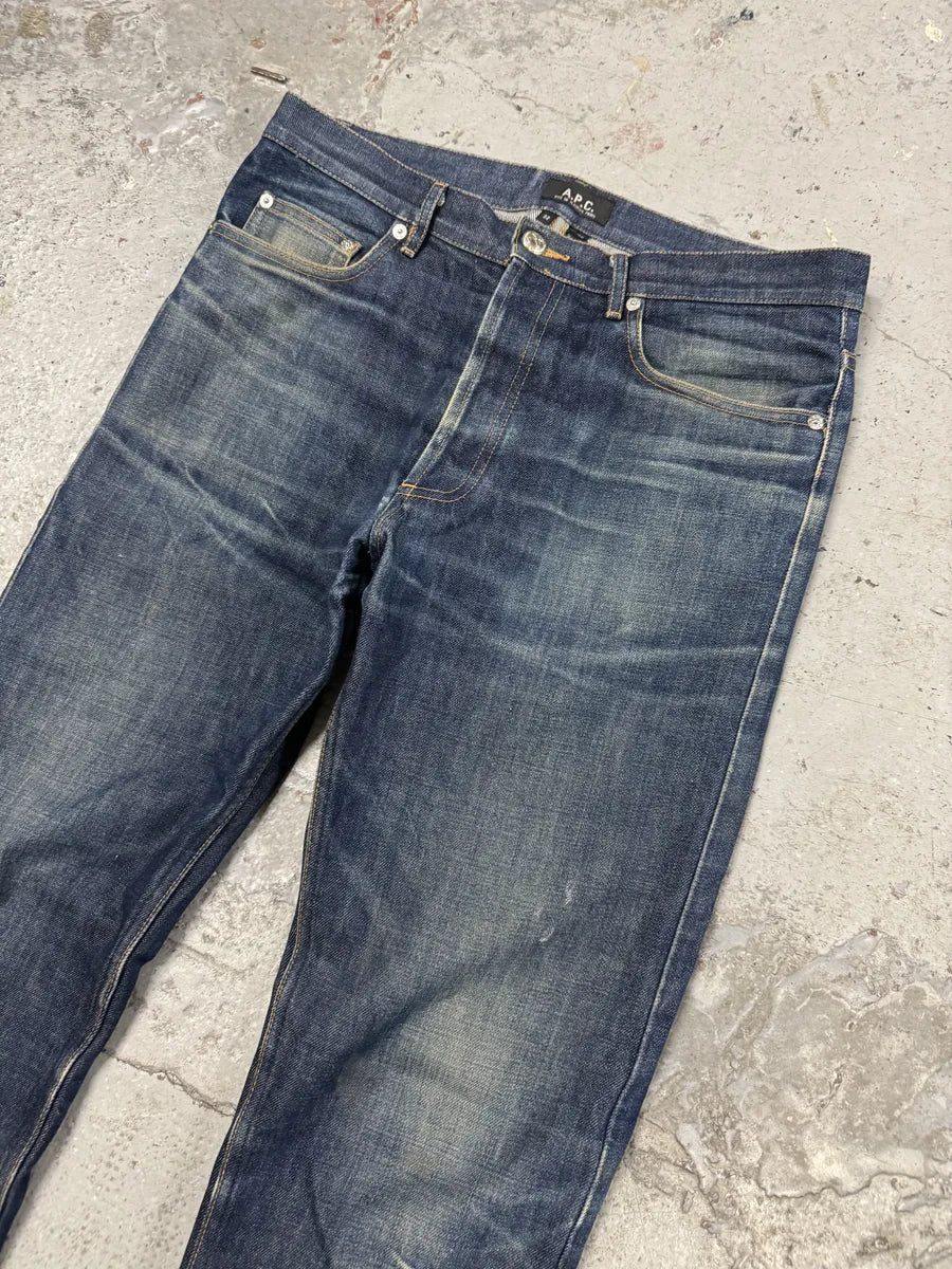 APC Blue Faded Brut Denim Jeans GnxaMSR 8