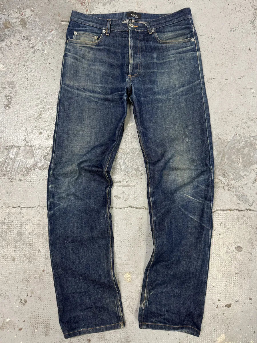 APC Blue Faded Brut Denim Jeans GnxaMSR 9
