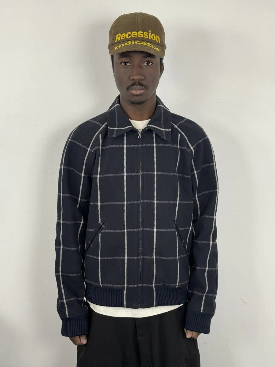 APC Navy Wool Checkered Jacket WKLZrzb 0