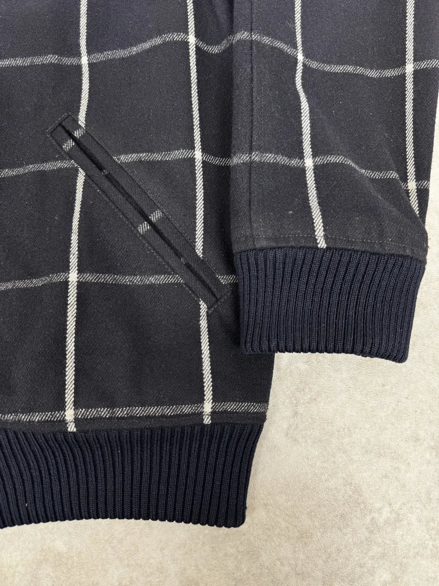 APC Navy Wool Checkered Jacket WKLZrzb 10