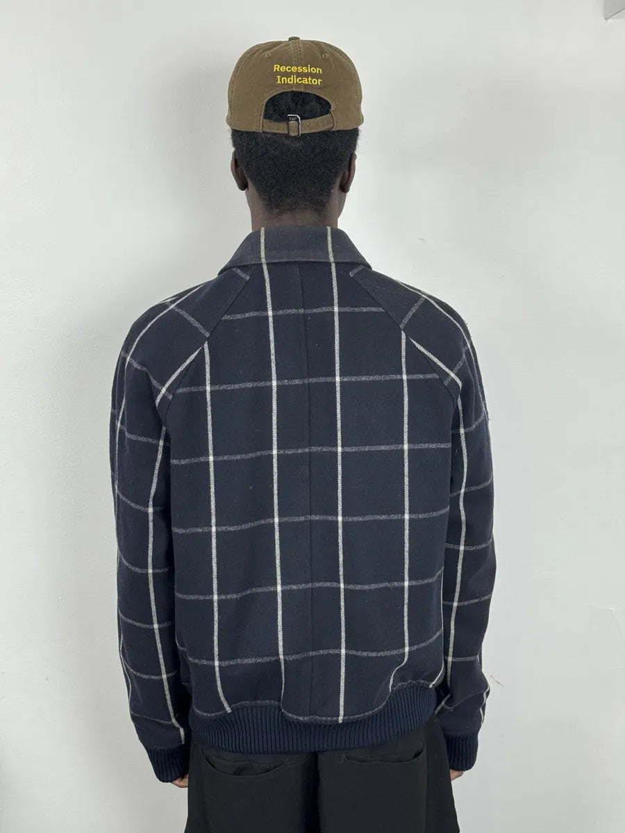 APC Navy Wool Checkered Jacket WKLZrzb 3