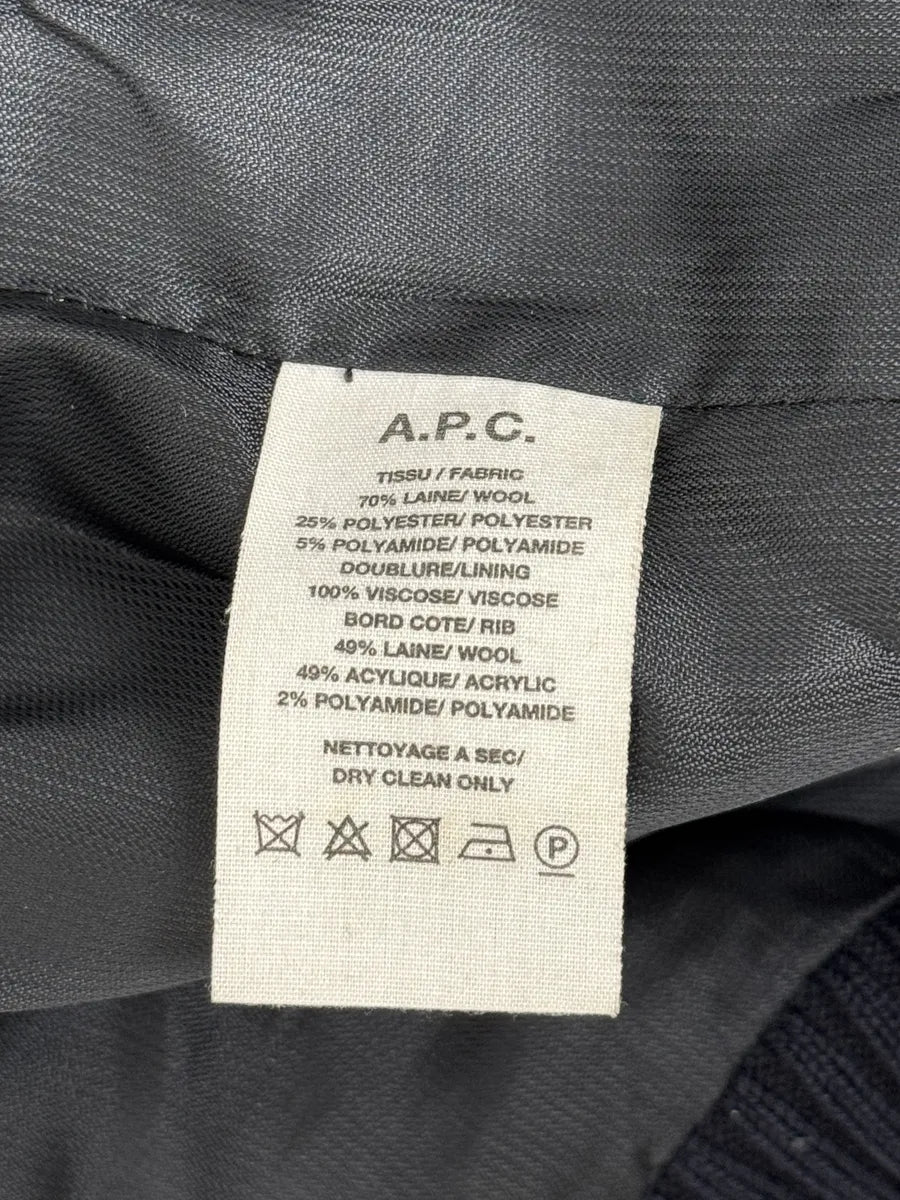 APC Navy Wool Checkered Jacket WKLZrzb 6