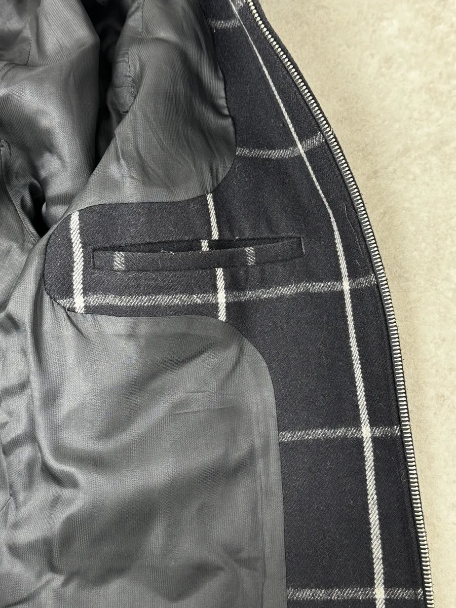 APC Navy Wool Checkered Jacket WKLZrzb 7