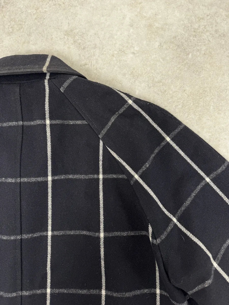 APC Navy Wool Checkered Jacket WKLZrzb 9