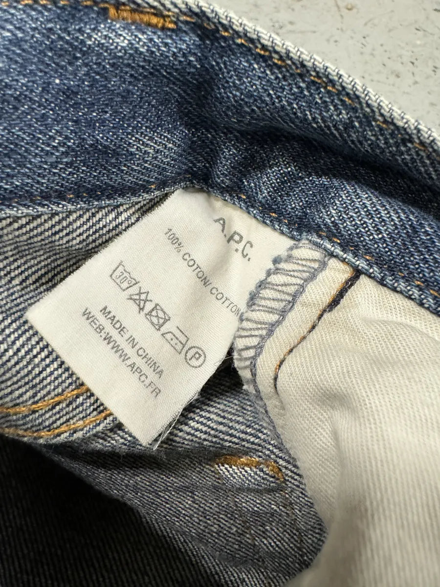 APC New Standard Blue Faded Denim Jeans EVbrrOd 4