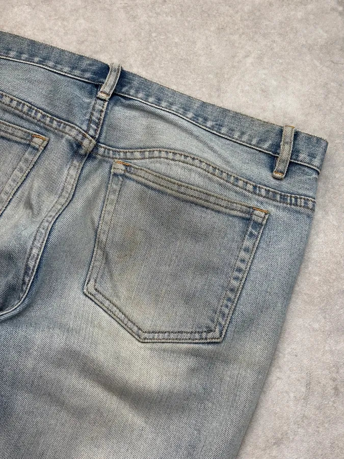 A.P.C. Slim Sunfaded Distressed Blue Denim Jeans cNUSIVP 7