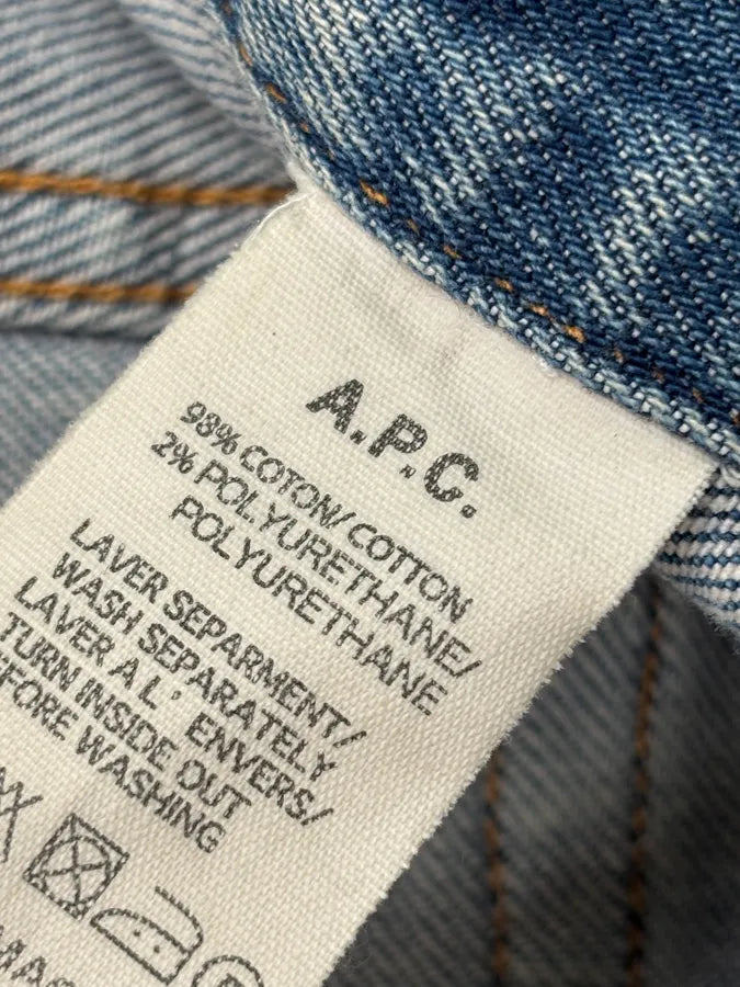 A.P.C. Slim Sunfaded Distressed Blue Denim Jeans cNUSIVP 11