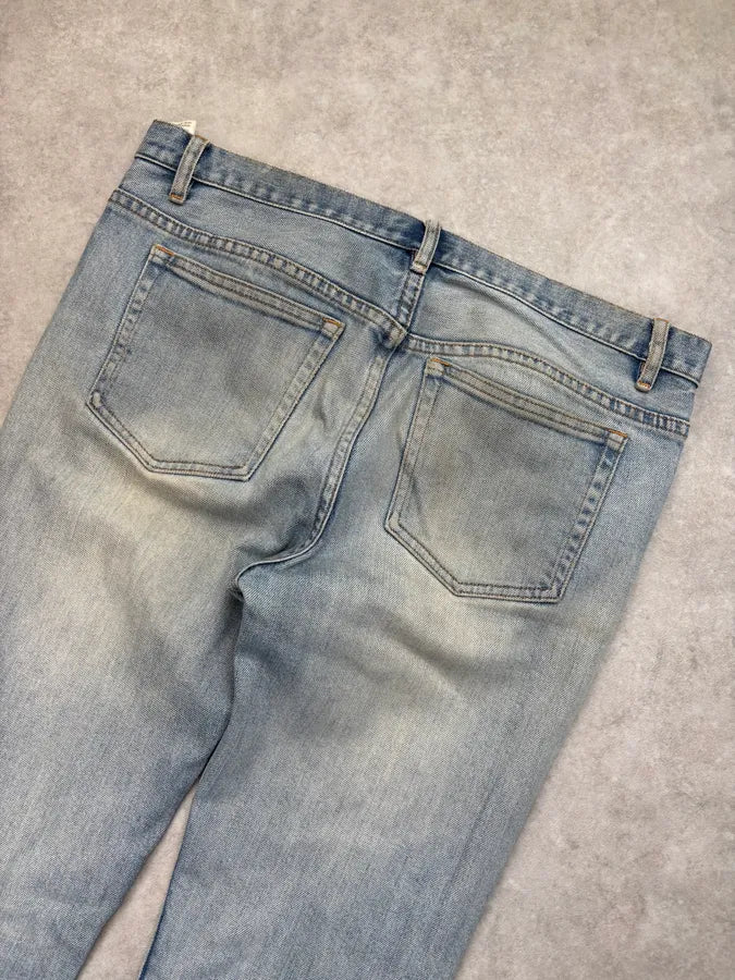 A.P.C. Slim Sunfaded Distressed Blue Denim Jeans cNUSIVP 6