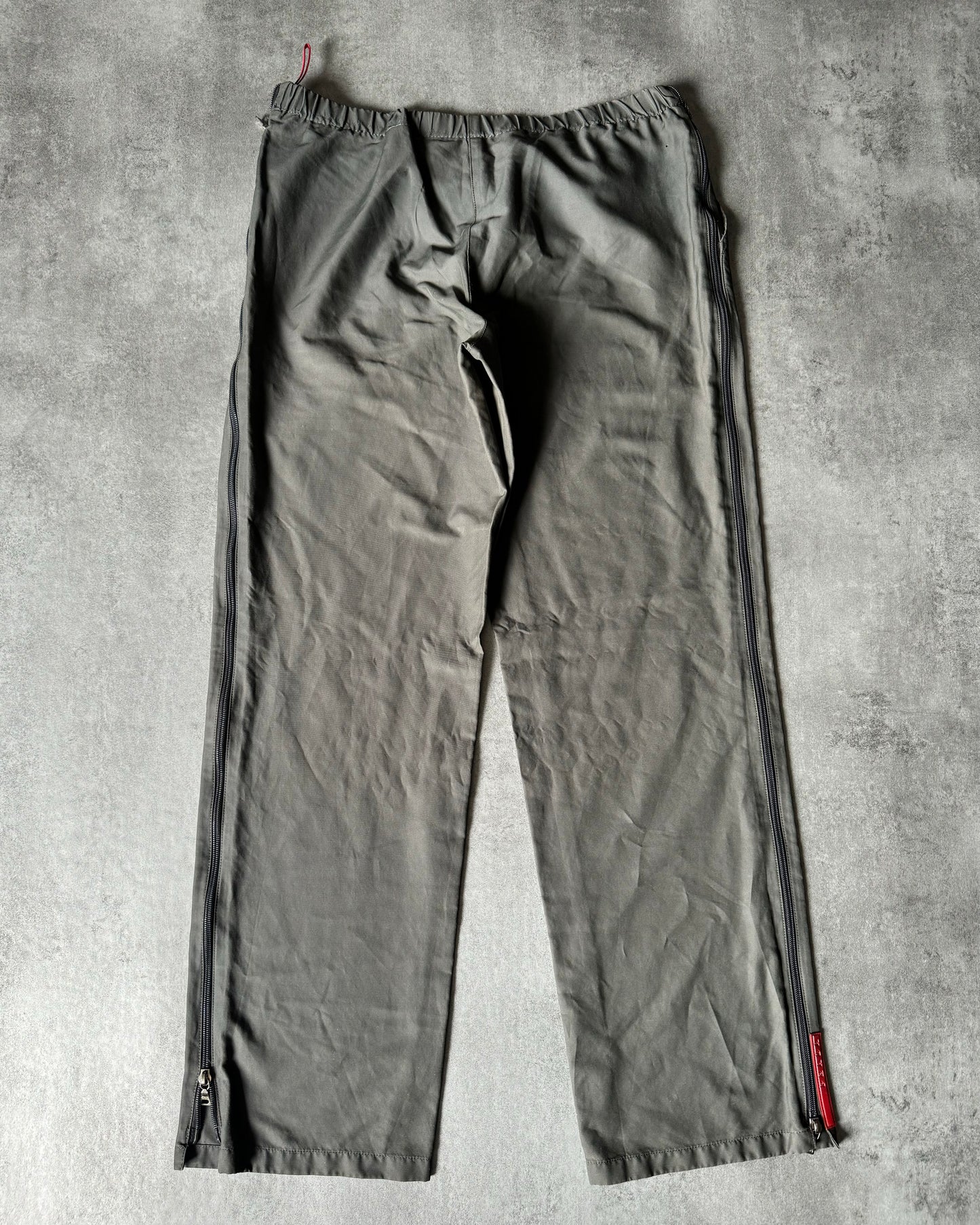 2000s Prada Full Zip Straight Relaxed Pants (M) - 1