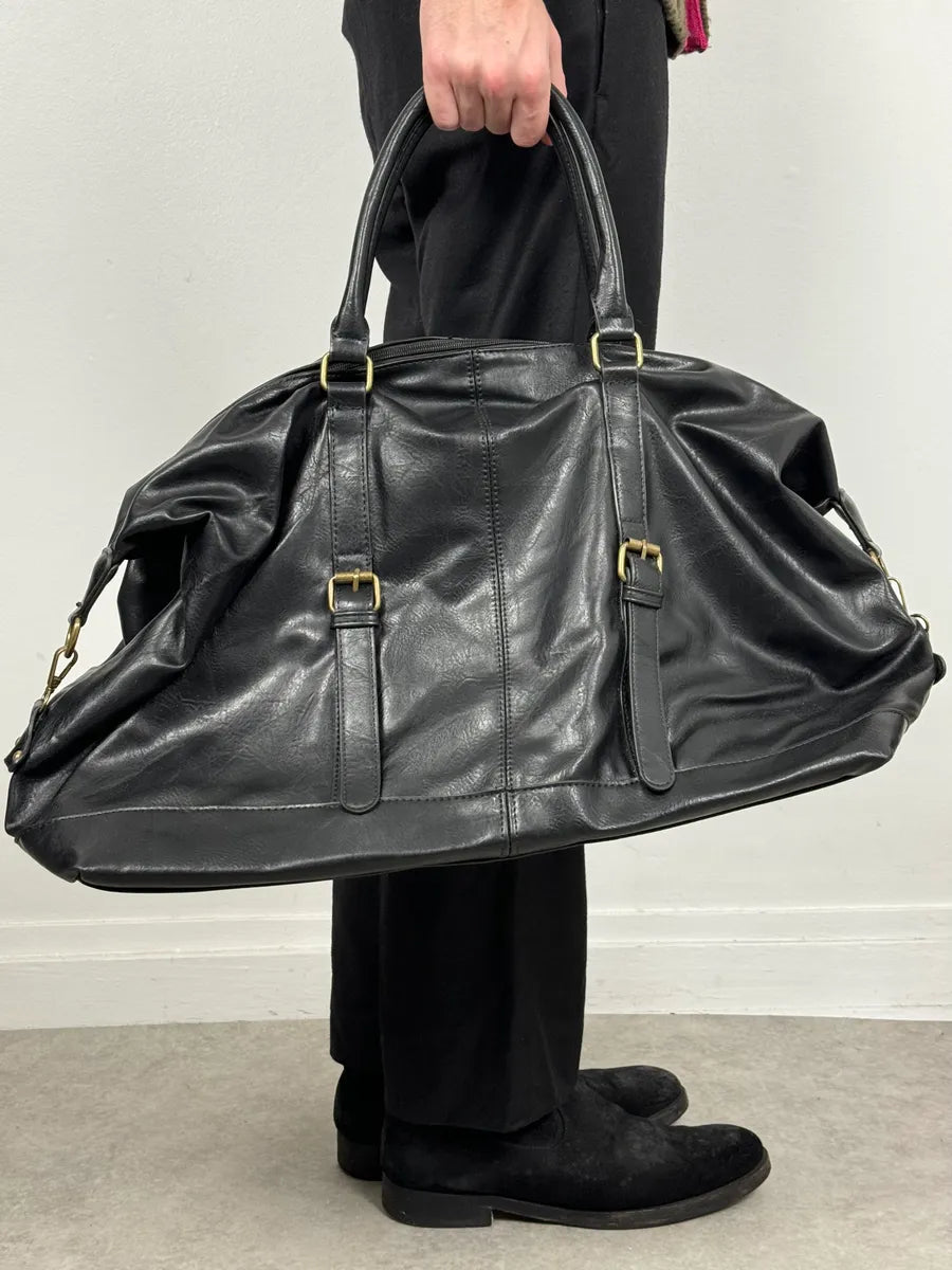 Archive Black Leather Week-End Handle Bag DdEsEPR 1