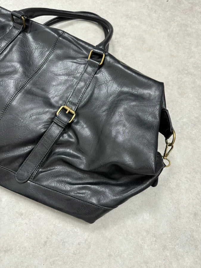 Archive Black Leather Week-End Handle Bag DdEsEPR 2