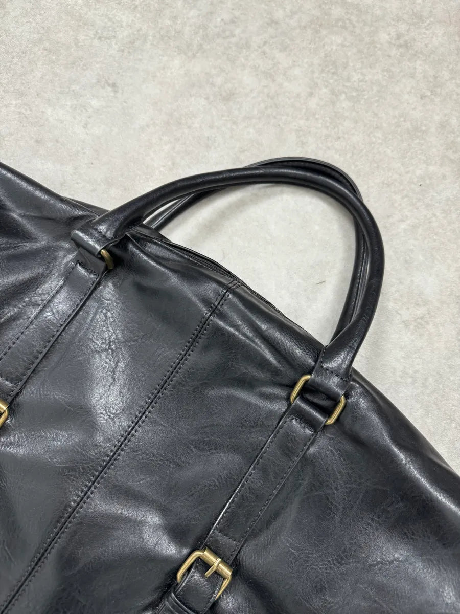 Archive Black Leather Week-End Handle Bag DdEsEPR 3