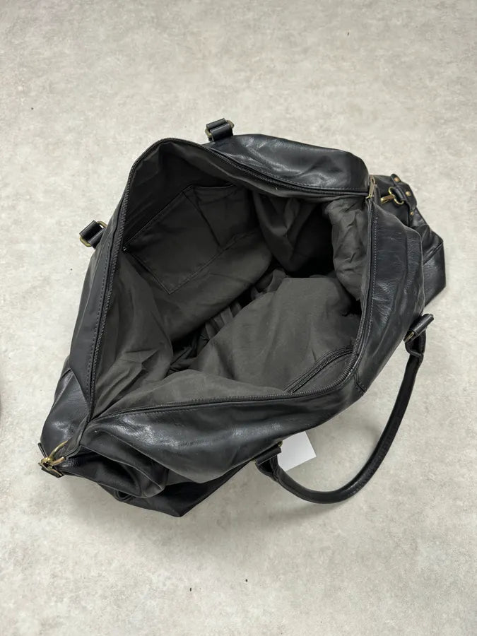 Archive Black Leather Week-End Handle Bag DdEsEPR 6