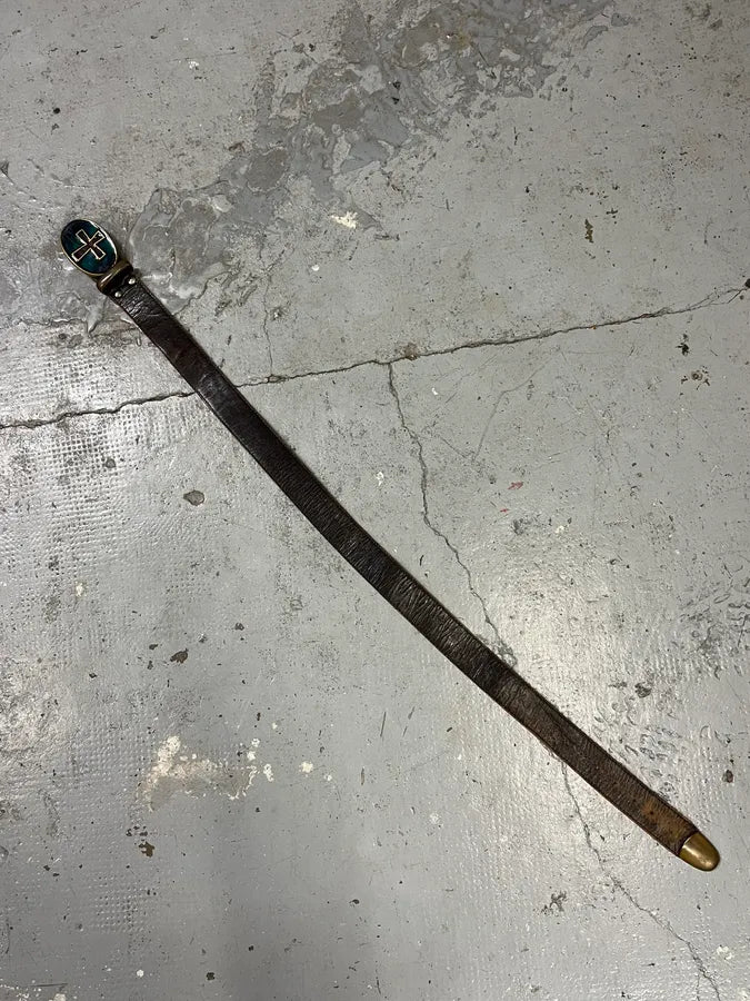 Archive Brown Eroded Faith Cross Leather Belt tMIgkNu 7