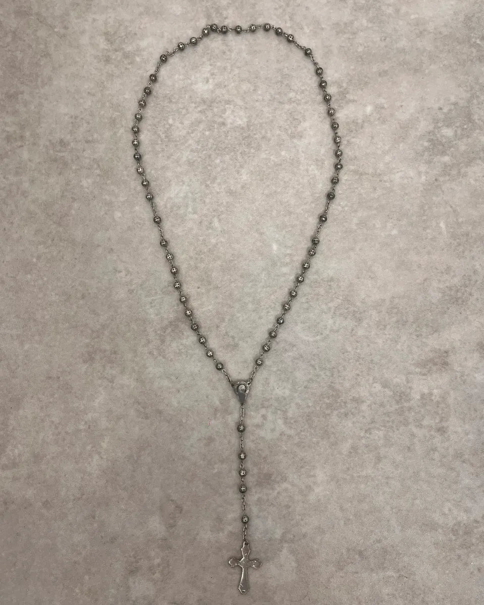 Archive Rosary Grey Cross Necklace GjMpiOG 4