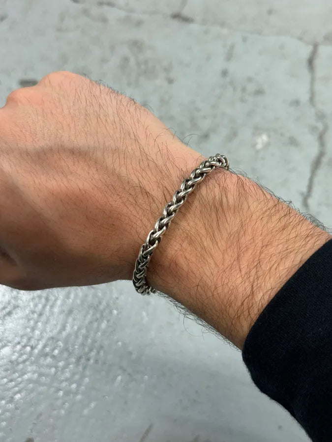 Archive Silver 925 Palm Tree Anchor Chain Bracelet YphcglT 1