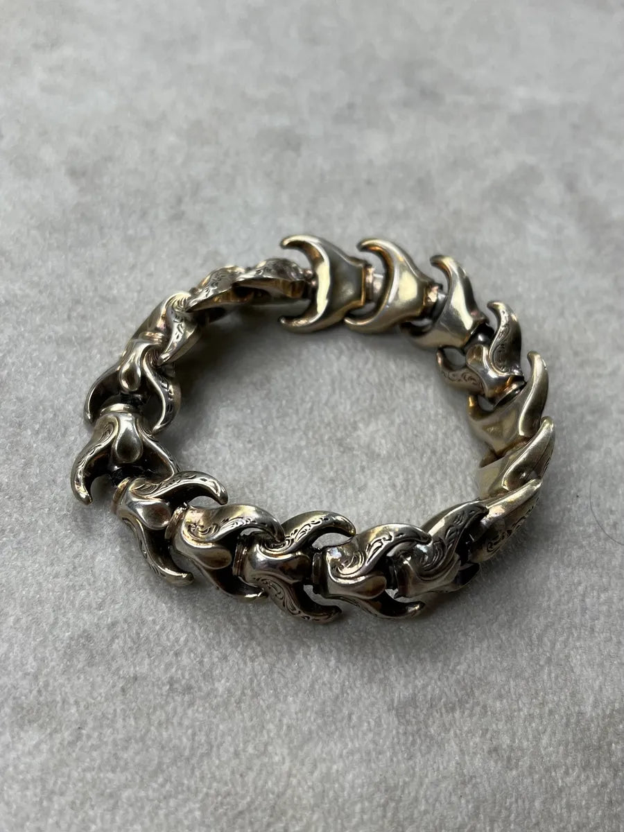 Archive Silver Interlocking Bones Link Bracelet saaqlcX 0