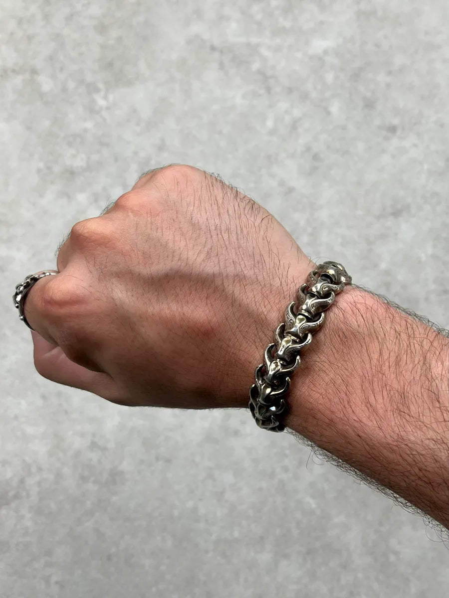 Archive Silver Interlocking Bones Link Bracelet saaqlcX 1