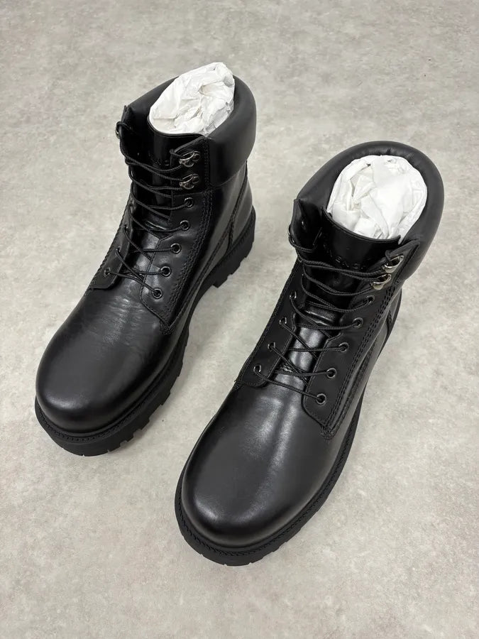 Givenchy 4G Storm Calf Leather Black Lace Up Boots TlmpVQZ 2