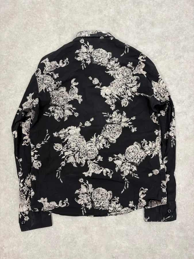 Armani Black & White Floral Abstract Shirt HzKklpz 5