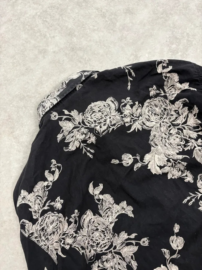 Armani Black & White Floral Abstract Shirt HzKklpz 7