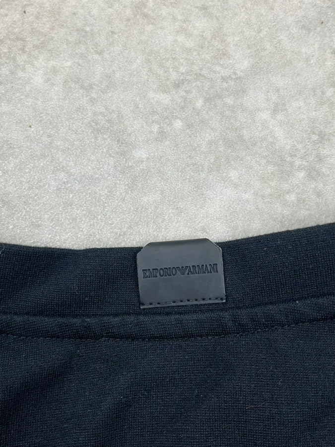 2010s Emporio Armani Black Hybrid Calf Hair Sweater PIHFrtd 8