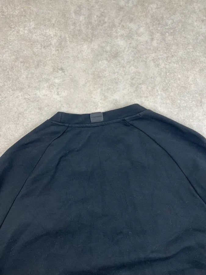 2010s Emporio Armani Black Hybrid Calf Hair Sweater PIHFrtd 6