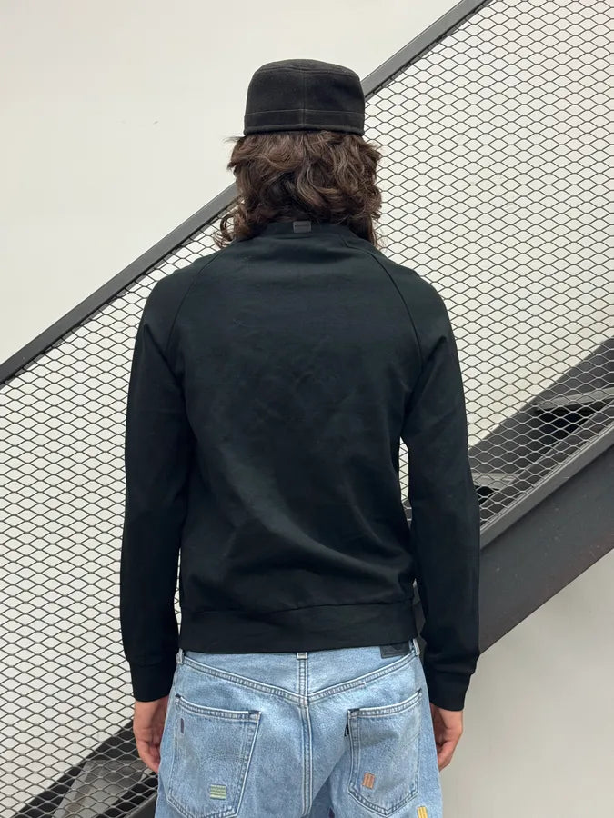 2010s Emporio Armani Black Hybrid Calf Hair Sweater PIHFrtd 1