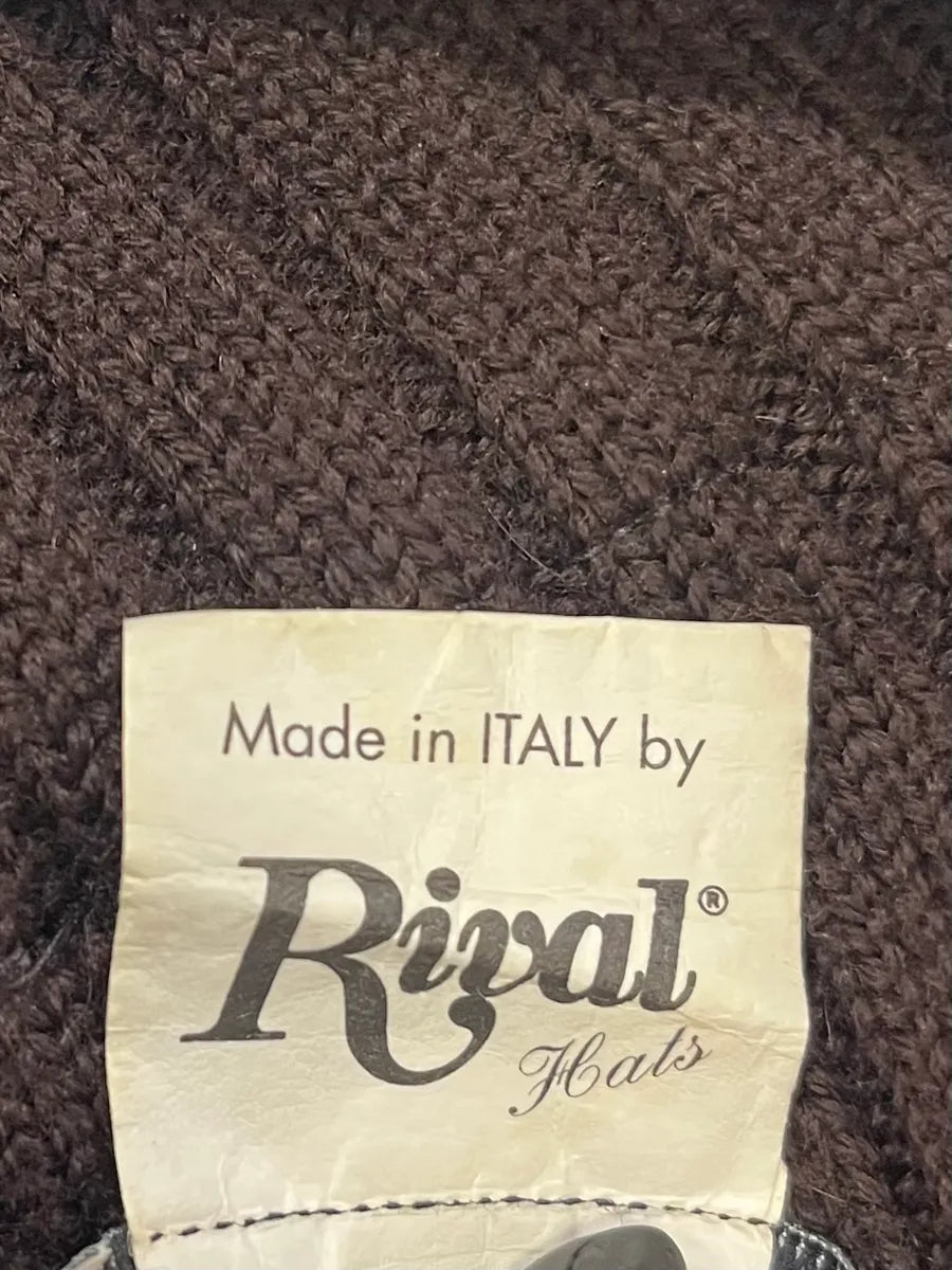 1990s Emporio Armani Brown Wool & Leather Beanie ssvtaap 4