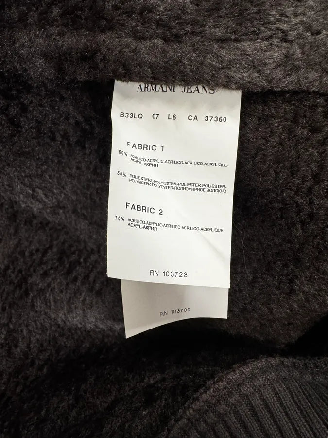 Armani Brown Leather Zip-up Biker Jacket dBOCRtV 8