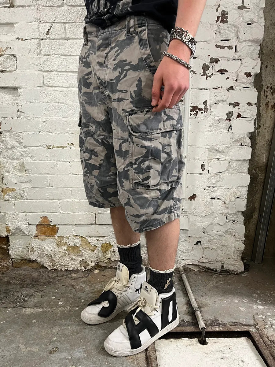 Armani Cargo Grey Camo Shorts RuxUGMq 0