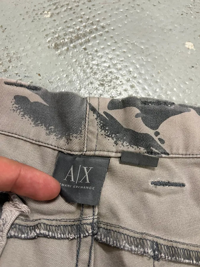 Armani Cargo Grey Camo Shorts RuxUGMq 11