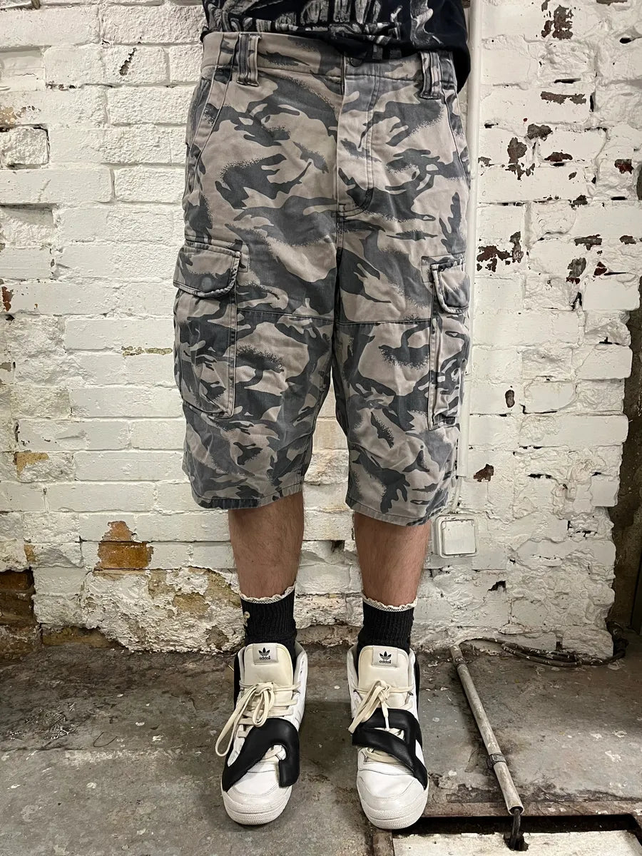 Armani Cargo Grey Camo Shorts RuxUGMq 2