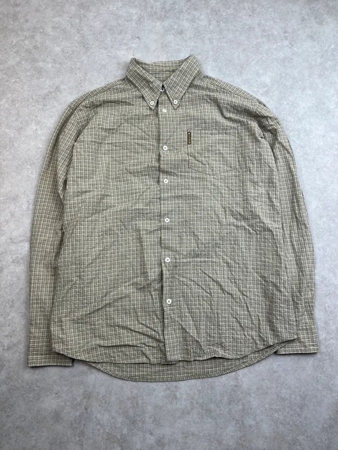 2000s Armani Thin Checkered Buttoned Collar Shirt LbIhaDi 3
