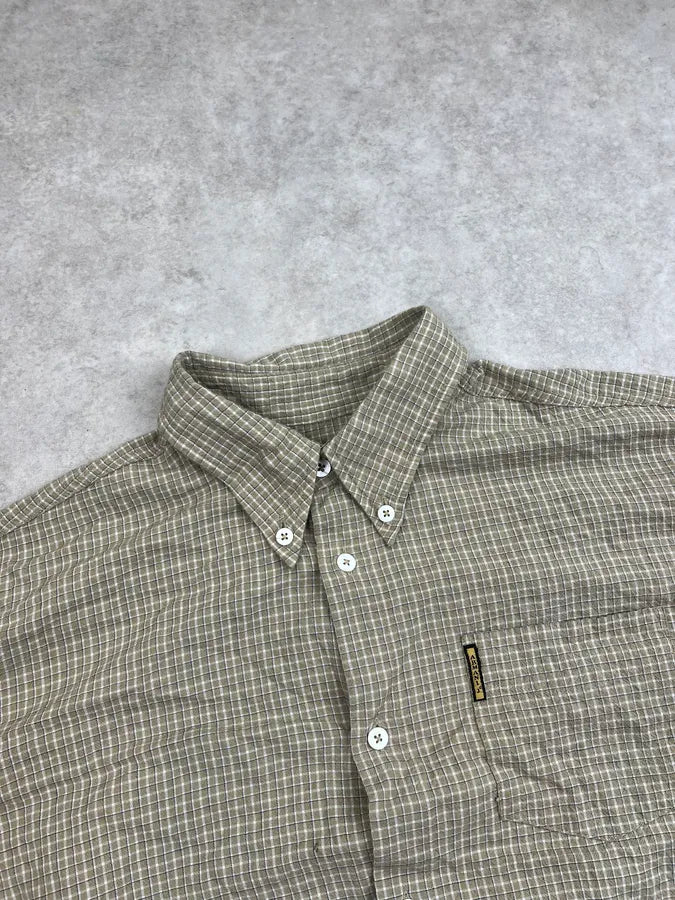 2000s Armani Thin Checkered Buttoned Collar Shirt LbIhaDi 4