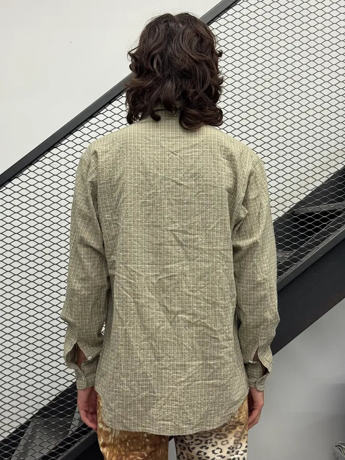 2000s Armani Thin Checkered Buttoned Collar Shirt LbIhaDi 2
