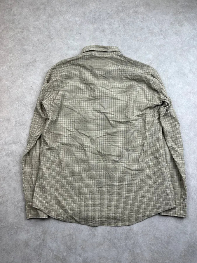 2000s Armani Thin Checkered Buttoned Collar Shirt LbIhaDi 6