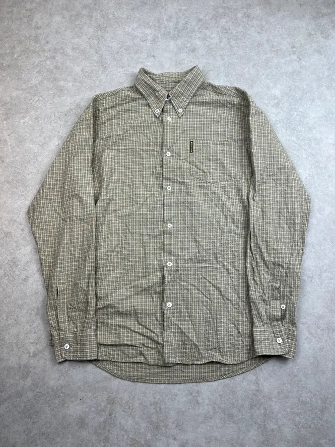 2000s Armani Thin Checkered Buttoned Collar Shirt LbIhaDi 0