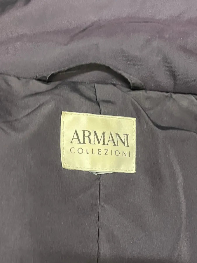 AW2010 Armani Collezioni Dark Purple Asymmetrical Light Trench Coat rKyZYxV 10