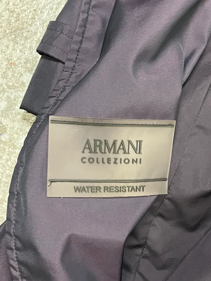 AW2010 Armani Collezioni Dark Purple Asymmetrical Light Trench Coat rKyZYxV 9