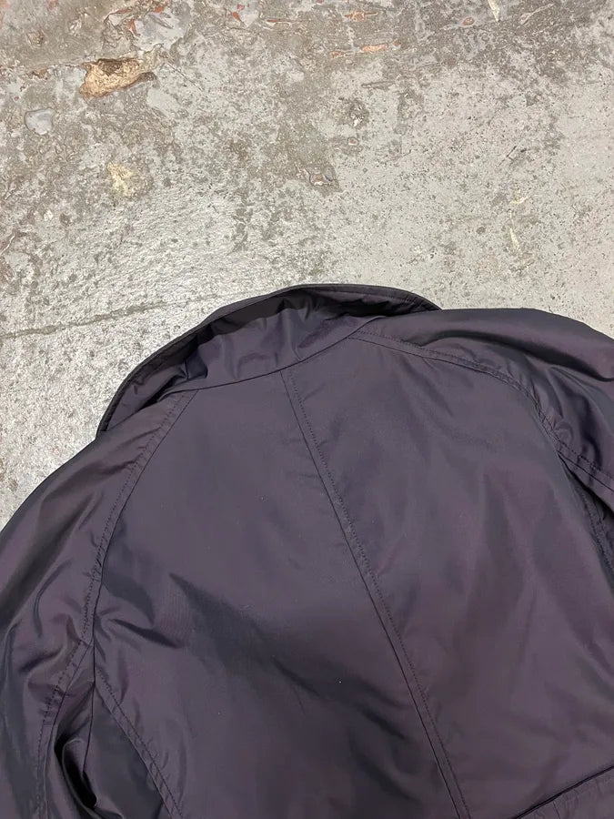 AW2010 Armani Collezioni Dark Purple Asymmetrical Light Trench Coat rKyZYxV 7