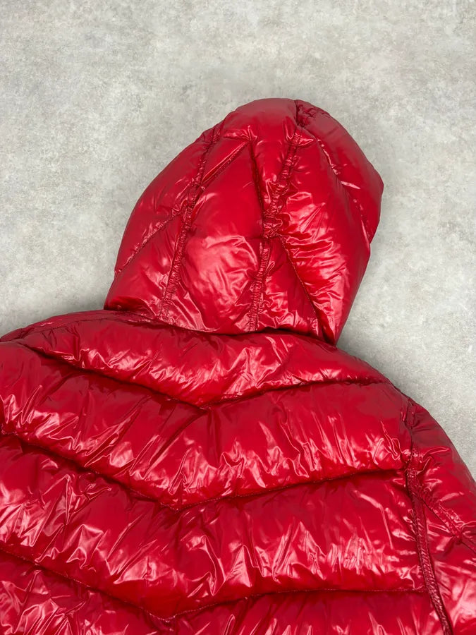 Armani Collezioni Grey Red Nylon Reversible Quilted Puffer Jacket pDsEeiv 9