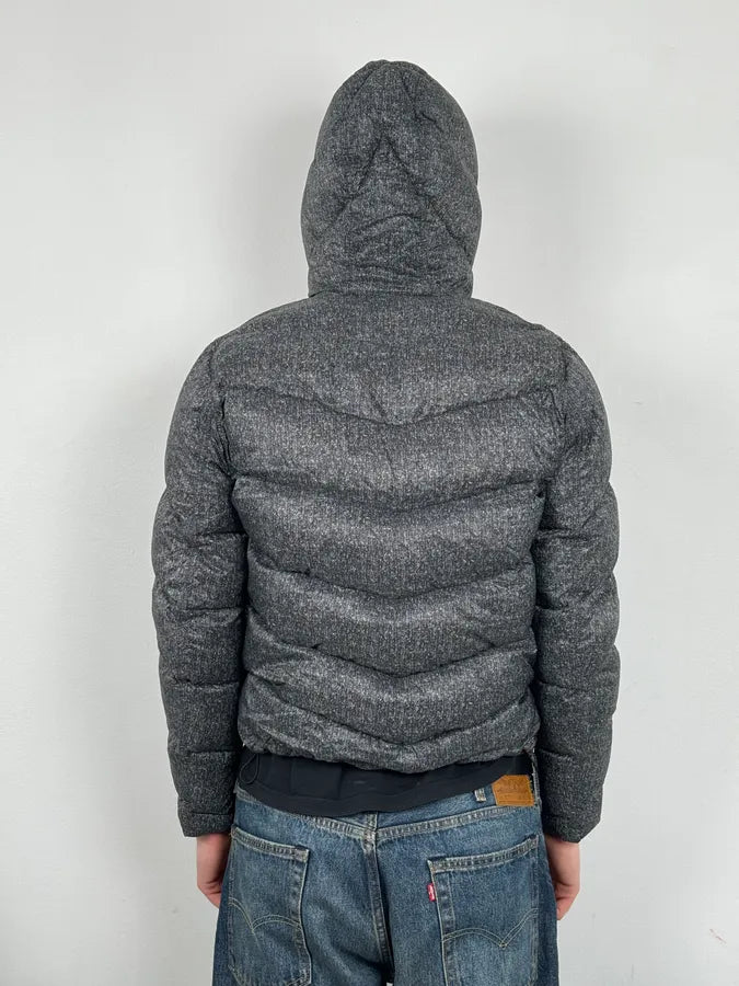 Armani Collezioni Grey Red Nylon Reversible Quilted Puffer Jacket pDsEeiv 5