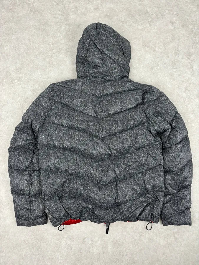 Armani Collezioni Grey Red Nylon Reversible Quilted Puffer Jacket pDsEeiv 6